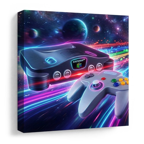 Nintendo n64 canvas - 64, wall