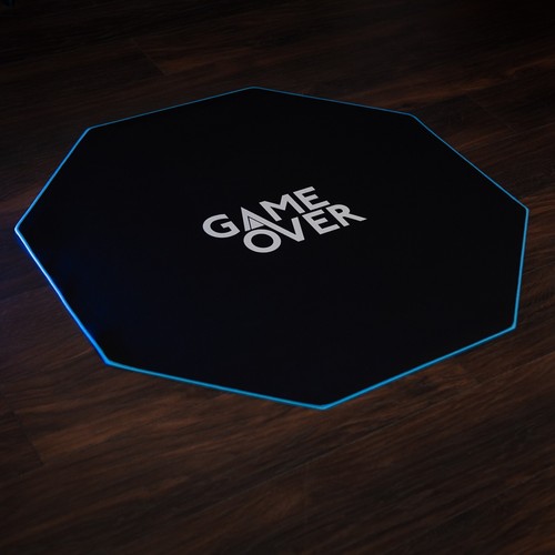 Tappetino gaming game over blu - game,